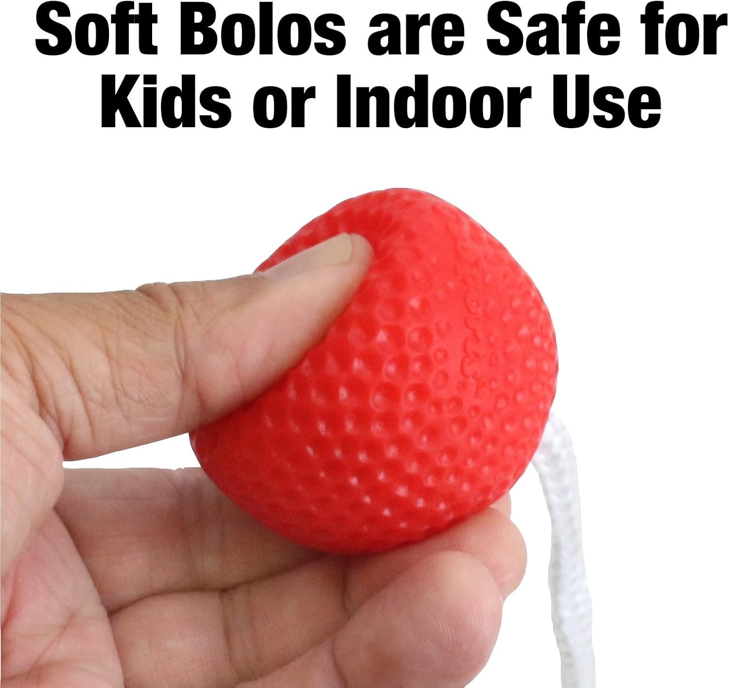 GoSports Ladder Toss Bolo Replacement Set – Kid Safe Soft Rubber or Hard Golf Balls(Soft Rubber)