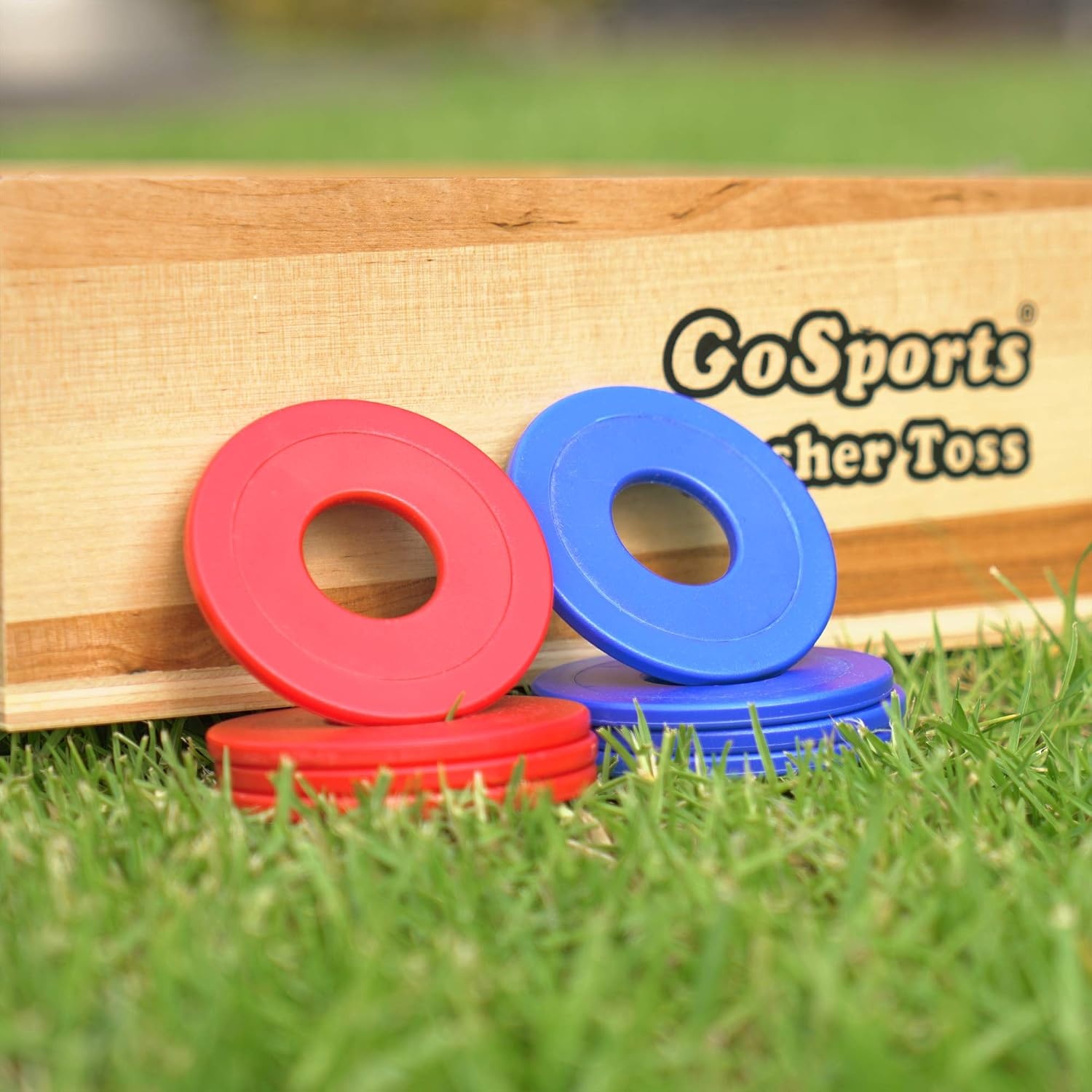 GoSports Replacement Washers Set of 8 for Washer Toss Game – Choose Bottle Opener, Plastic Coated Metal, or Plastic Coated Steel(Plastic Coated Metal)