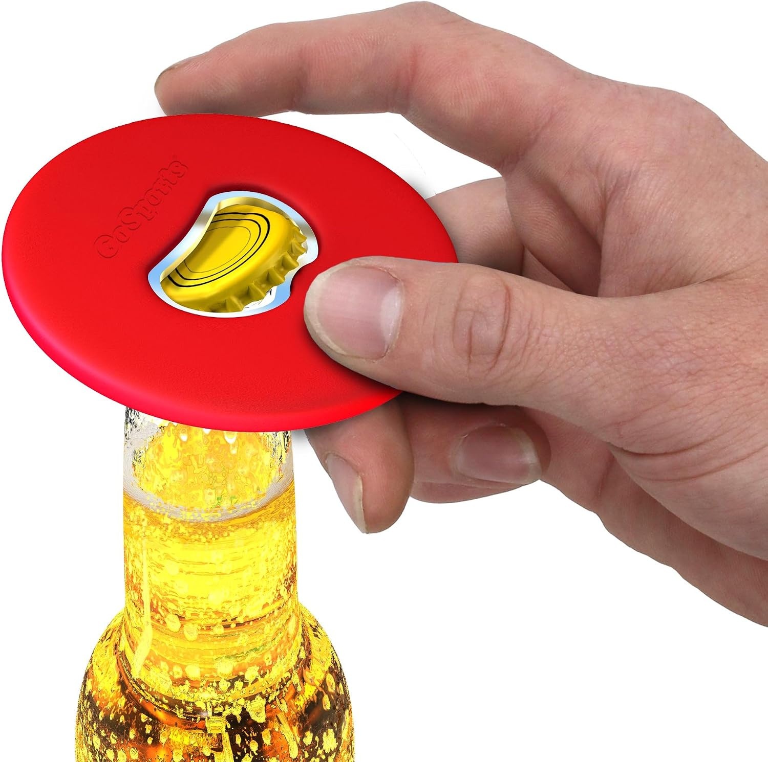 GoSports Replacement Washers Set of 8 for Washer Toss Game – Choose Bottle Opener, Plastic Coated Metal, or Plastic Coated Steel(Bottle Opener)