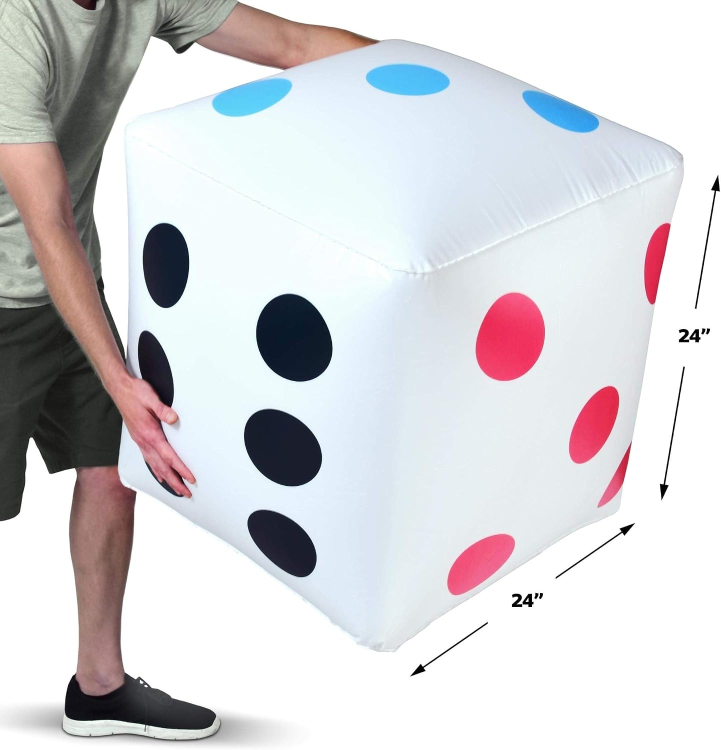 GoSports Giant 2 ft Inflatable Dice 2 Pack – Huge Size with Rapid Valve Inflation