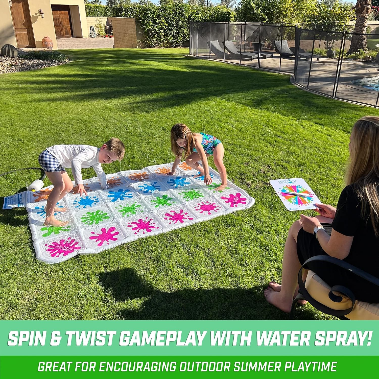 GoFloats Splash Off Game – Water Spray Splash Mat Game for Kids