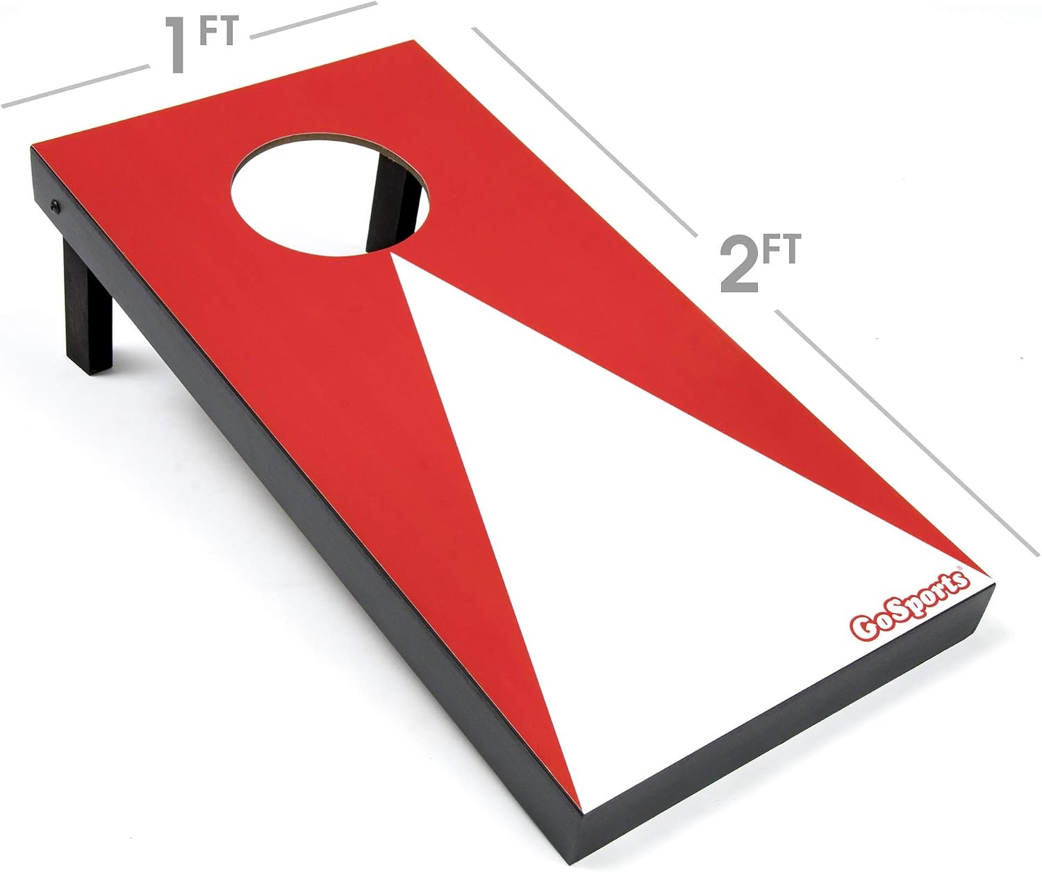 GoSports 2 ft x 1 ft Portable Size Cornhole Set – Ready To Play with 6 Bean Bags and 2 Conrhole Boards – Great for Indoor, Outdoor, Family Events, Game Nights, and Backyard Play(Classic Design)