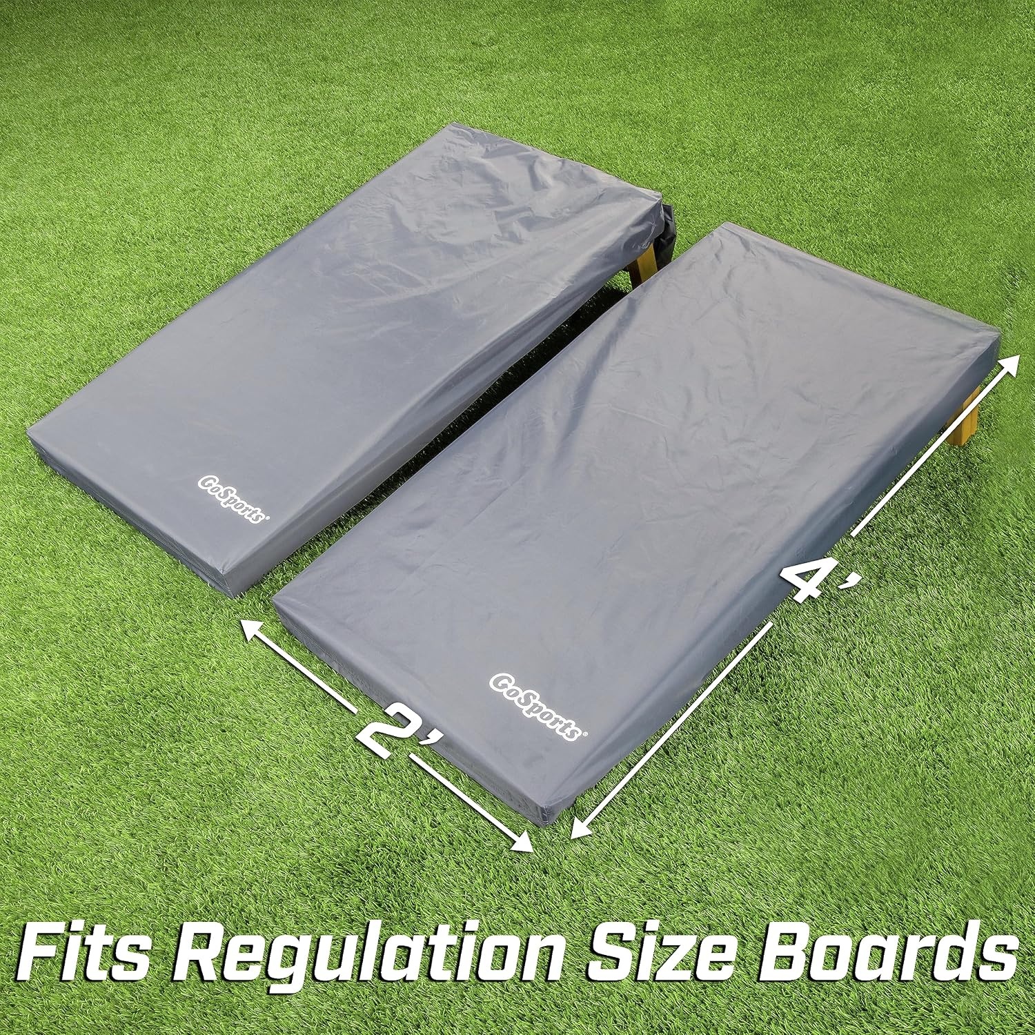 GoSports Cornhole Covers – 4 x 2 ft or 3 x 2 ft – Protects Your Boards & Bags(4 ft x 2 ft Board Size)