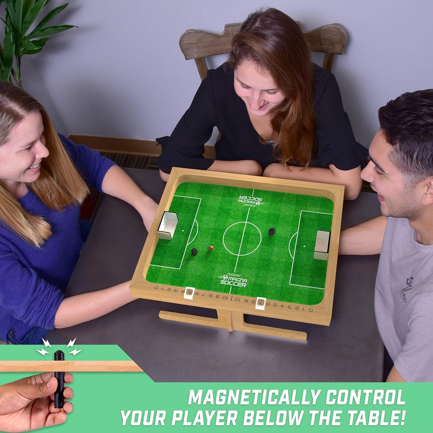 GoSports Magna Soccer Tabletop Board Game – Fast-Paced Magnet Game(Magna Soccer)