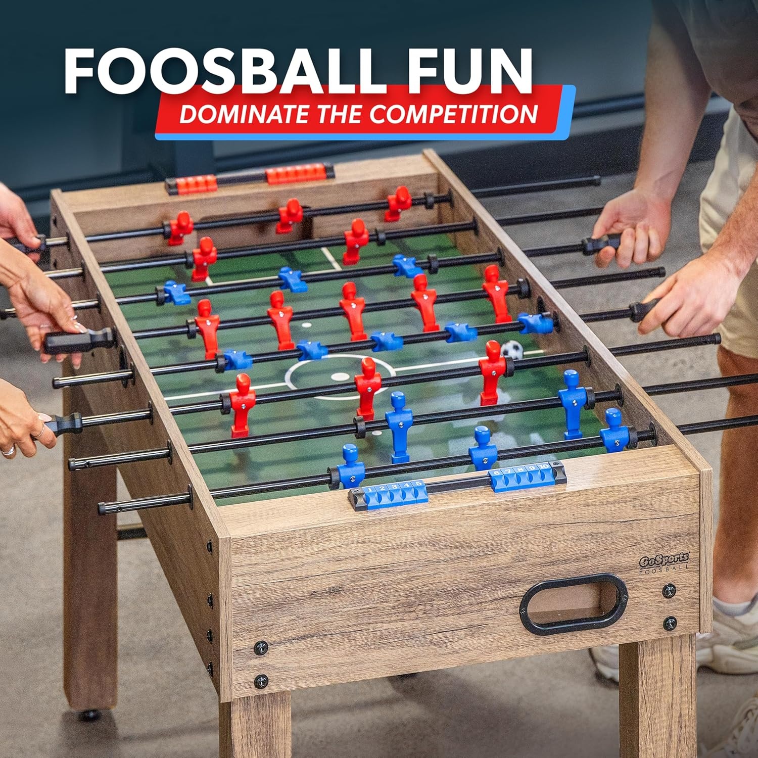 GoSports 48 Inch Foosball Table for Home, Office or Game Room – Choose Color(Oak)