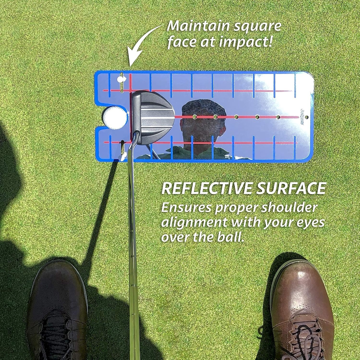 GoSports Golf Putting Alignment Mirrors – Designed by Golfers for Golfers(16″ XL)