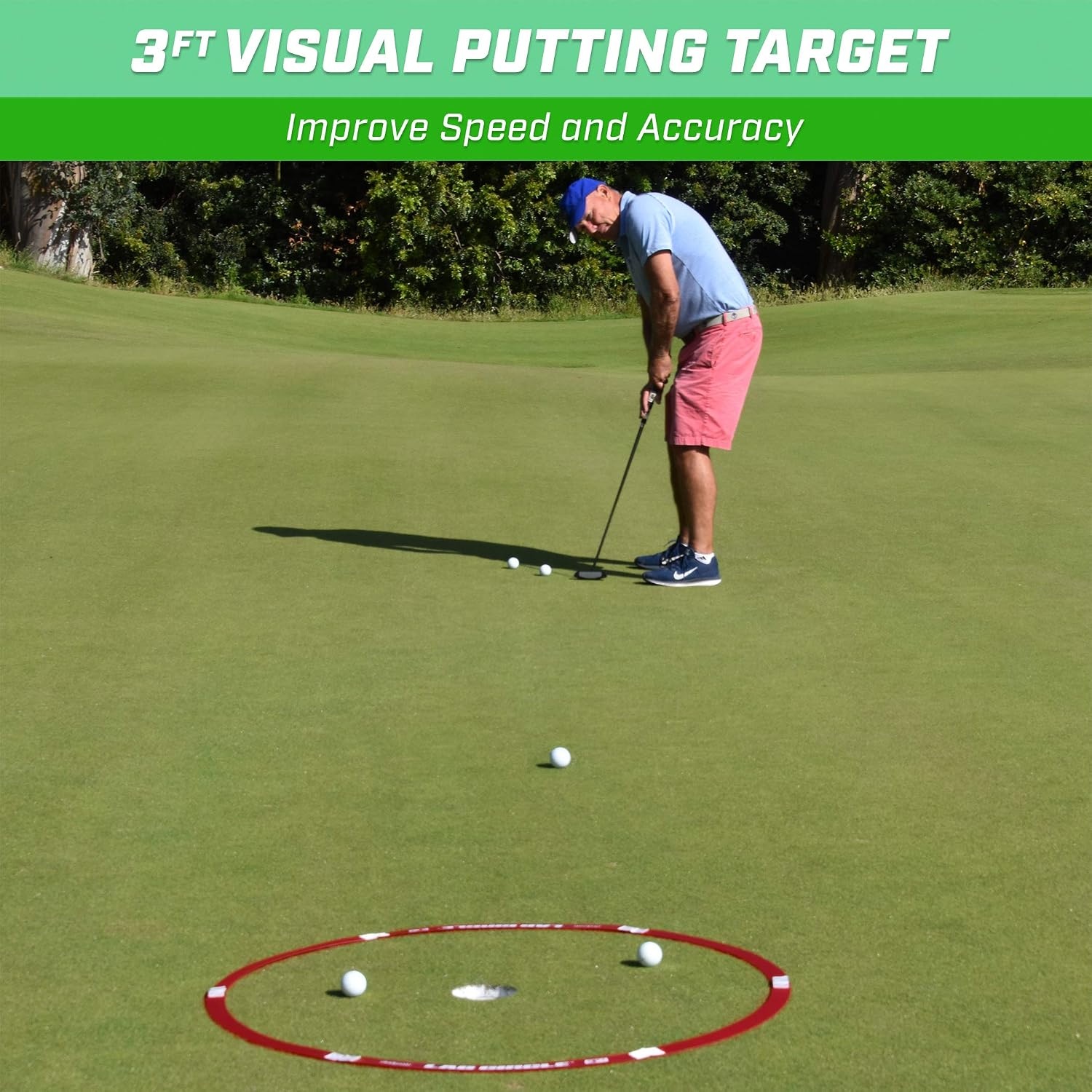 GoSports LAG Circle Putting and Chipping Training Tool – Includes 6 ft and 3 ft Circles