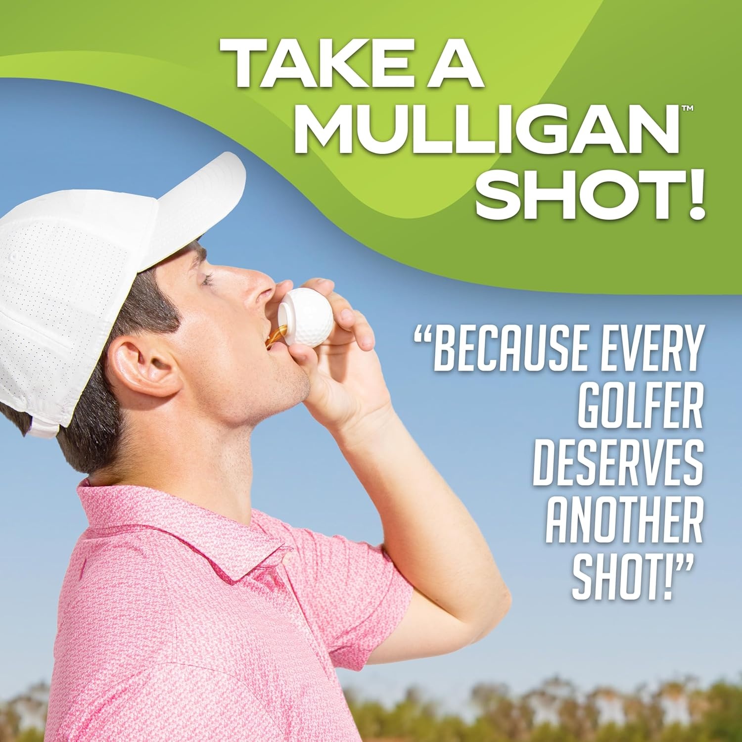 GoSports Mulligan Shots Golf Ball Shot Glasses with Lids – 12 Pack – Funny Golf Gifts for Men
