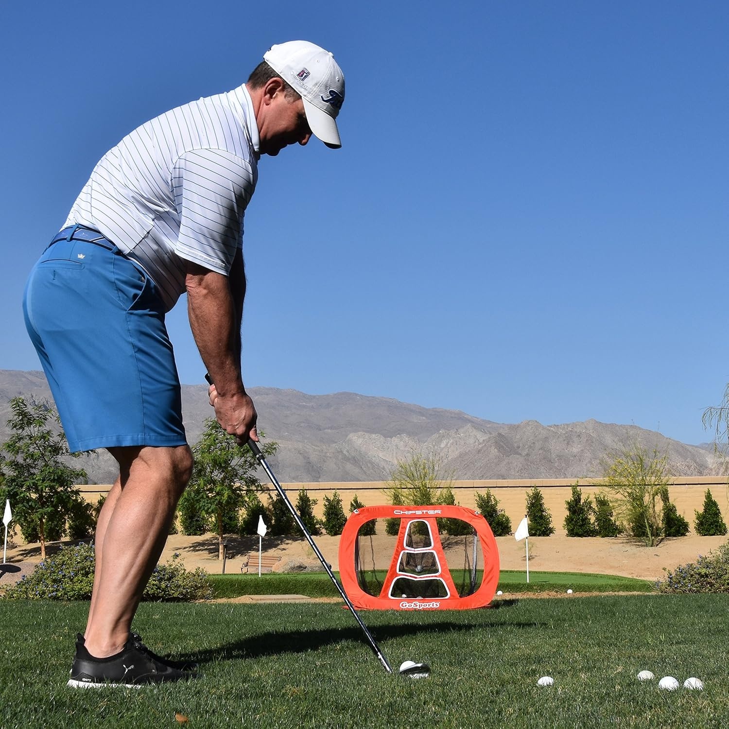 GoSports Chipster Pop-Up Golf Chipping Practice Net – Training Aid for Precision and Distance – Outdoor and Indoor Practice – Golf Gift(Red)