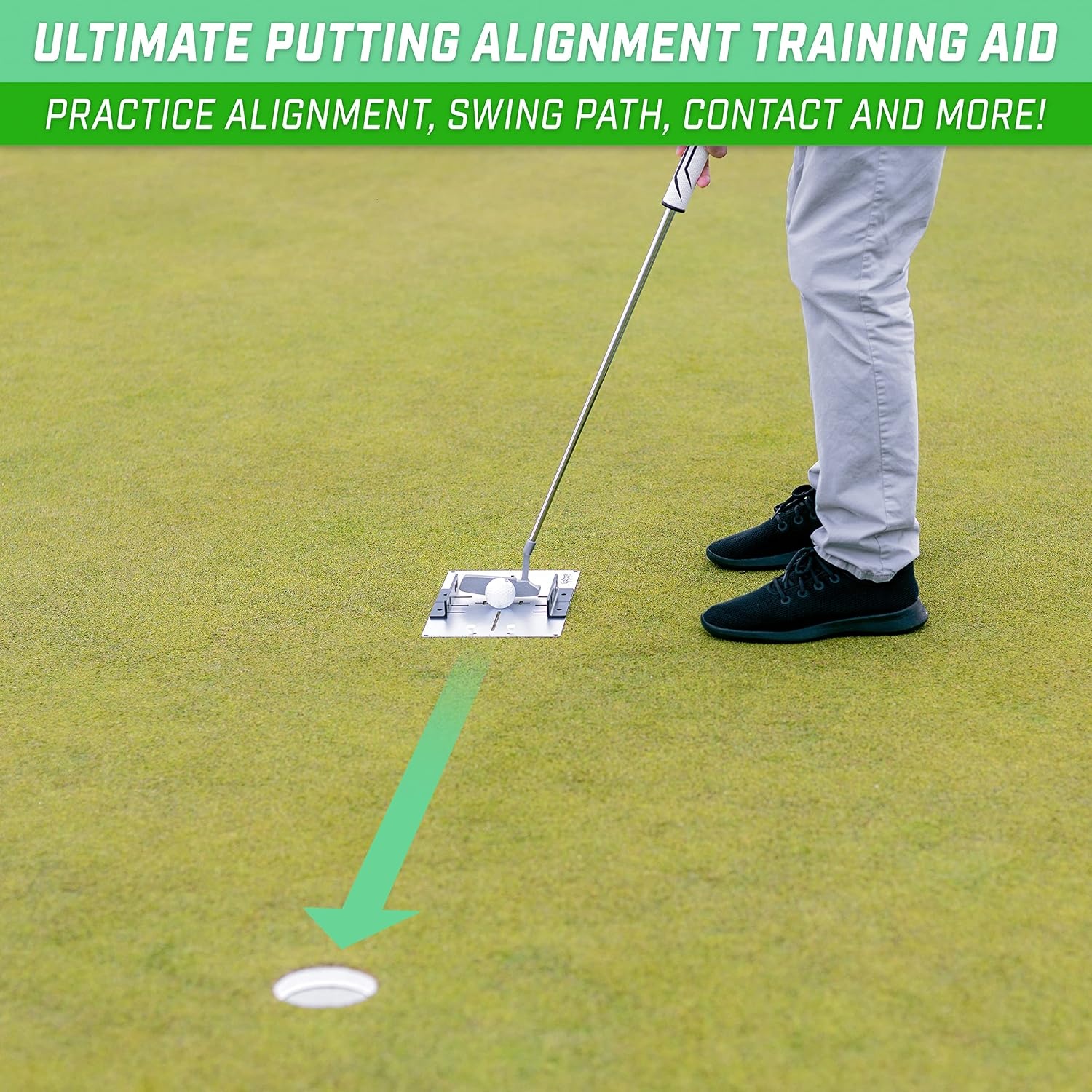 GoSports Golf Putting Alignment Stencil and Gate Set – Versatile Putting Aid for 10+ Drills
