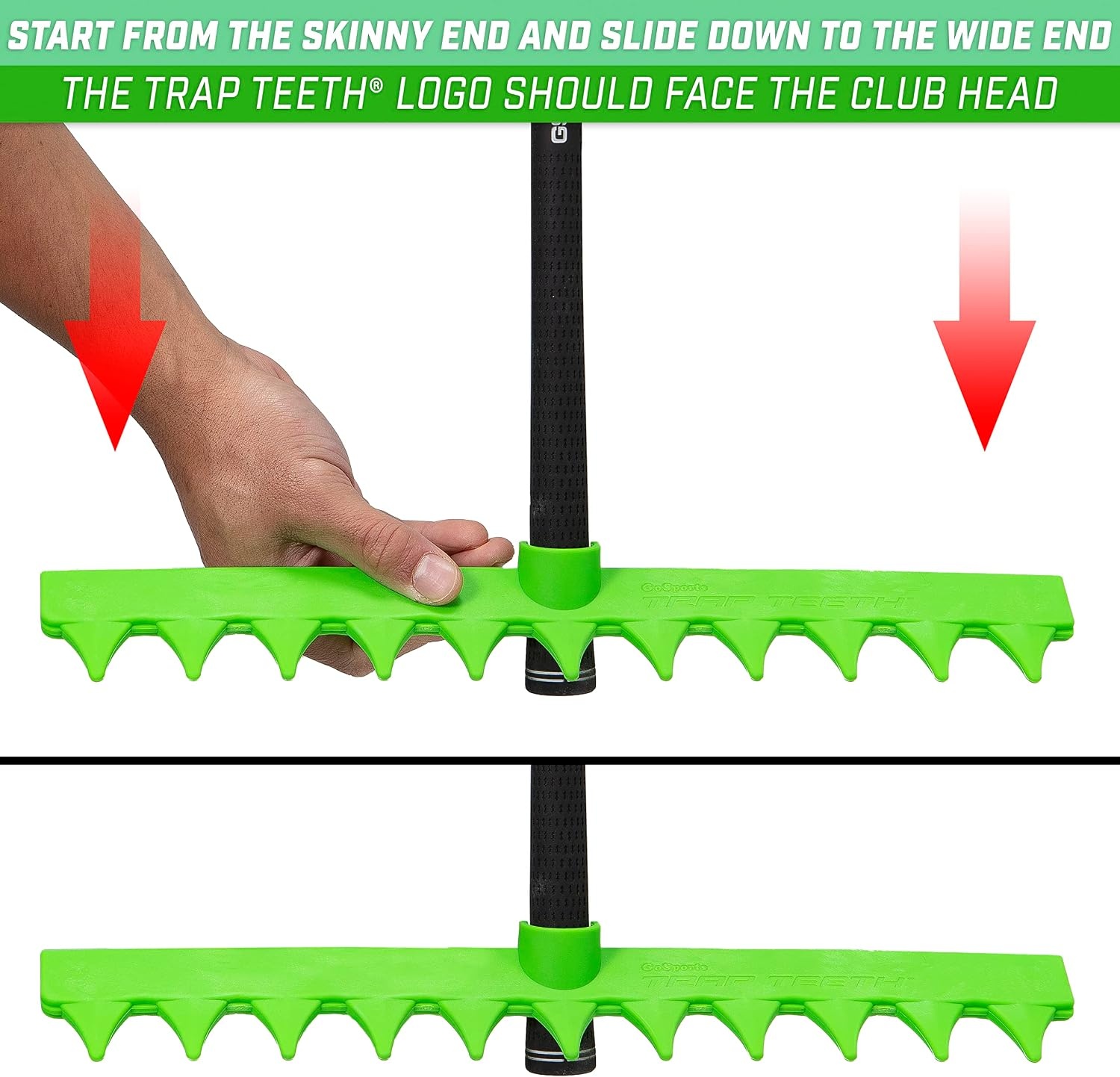 GoSports Trap Teeth Golf Bunker Rake, 2 Pack