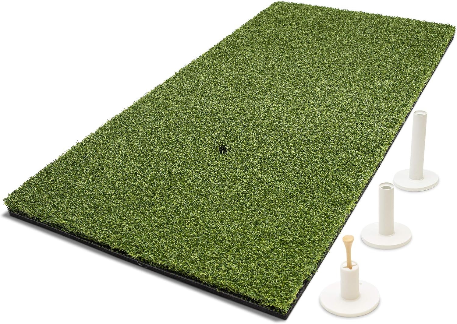GoSports Golf Hitting Mat – 2 x 1 Artificial Turf Mat for Indoor/Outdoor Practice – Includes 3 Rubber Tees