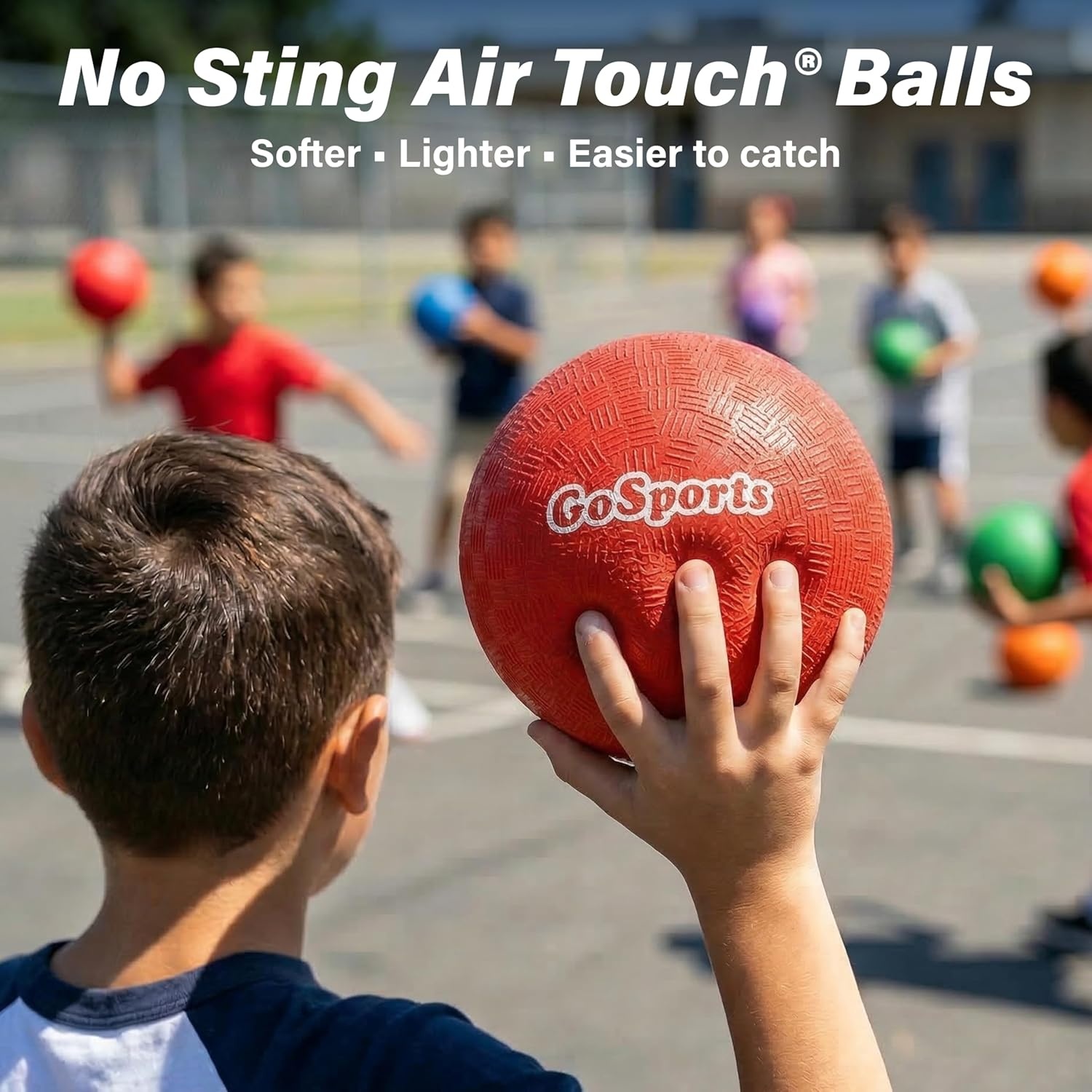 GoSports Inflatable Dodgeballs – Choose 5 Inch or 7 Inch No Sting Balls – Set of 6 Includes Ball Pump & Mesh Bag(5″ Balls 6 Pack – Multicolor)