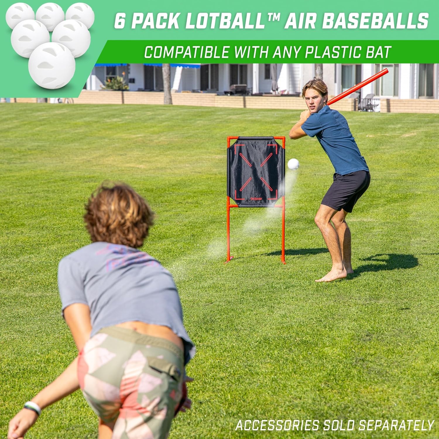 GoSports LotBall AIR Plastic Baseballs – 6 Pack