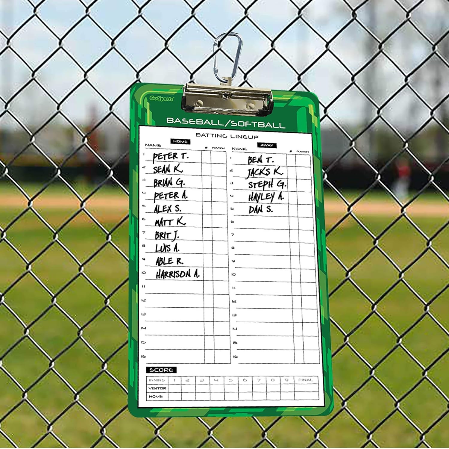 GoSports Premium Dry Erase Coaches Clipboards – Basketball, Baseball, Football, Soccer, Hockey, Volleyball, Lacrosse(Baseball / Softball)