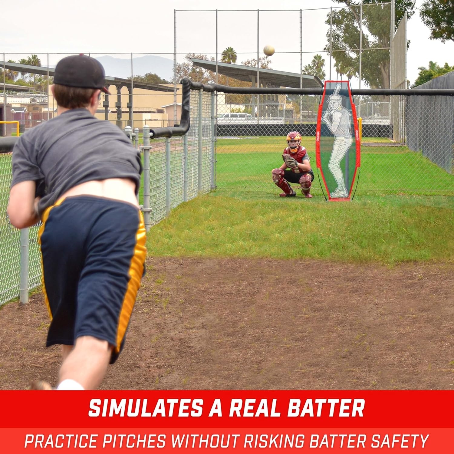 GoSports Baseball & Softball Xtraman Dummy Batter Pitching Training Mannequin – Practice Pitching Aid for Improved Accuracy and Safety(Baseball)