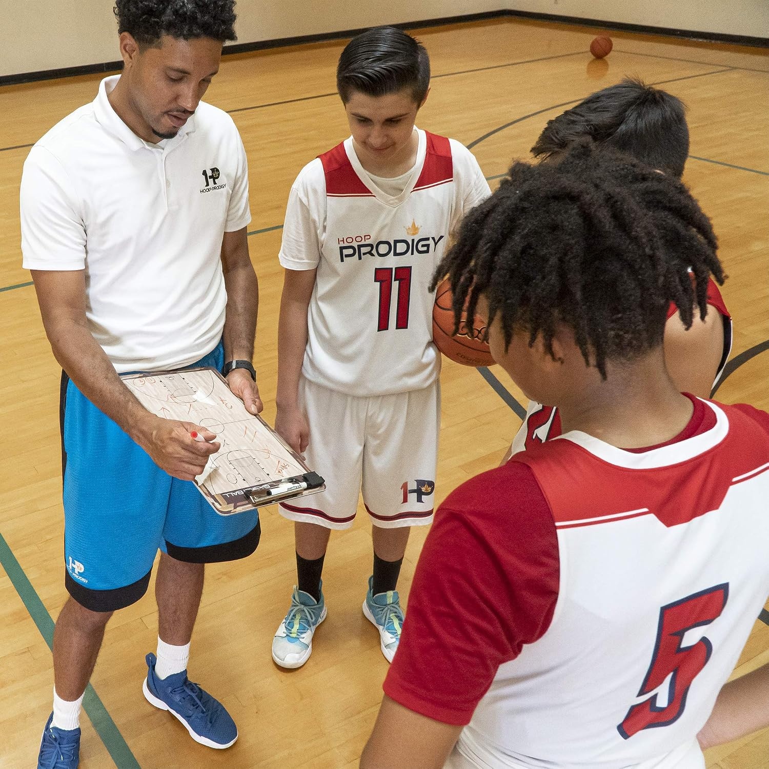 GoSports Premium Dry Erase Coaches Clipboards – Basketball, Baseball, Football, Soccer, Hockey, Volleyball, Lacrosse(Basketball)