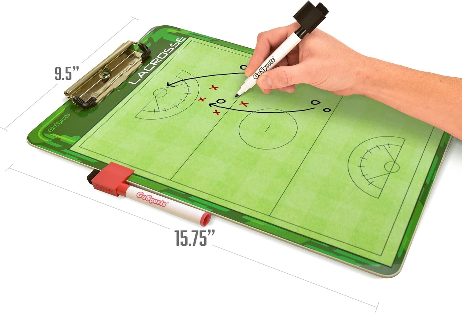GoSports Premium Dry Erase Coaches Clipboards – Basketball, Baseball, Football, Soccer, Hockey, Volleyball, Lacrosse(Women’s Lacrosse)