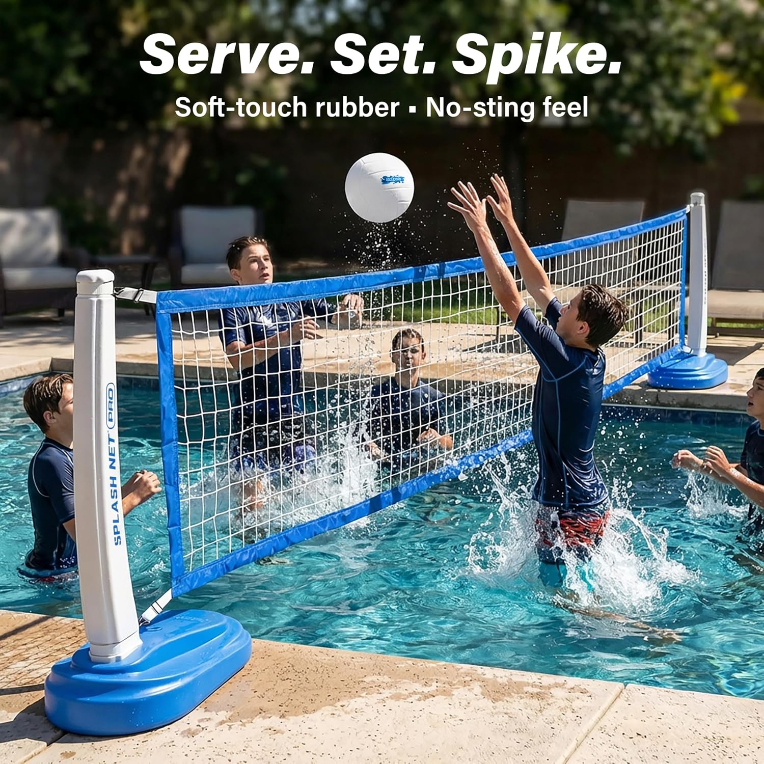 GoSports Water Volleyball 3 Pack Great for Swimming Pools or Lawn Volleyball Games(White Volleyballs – 3 Pack)