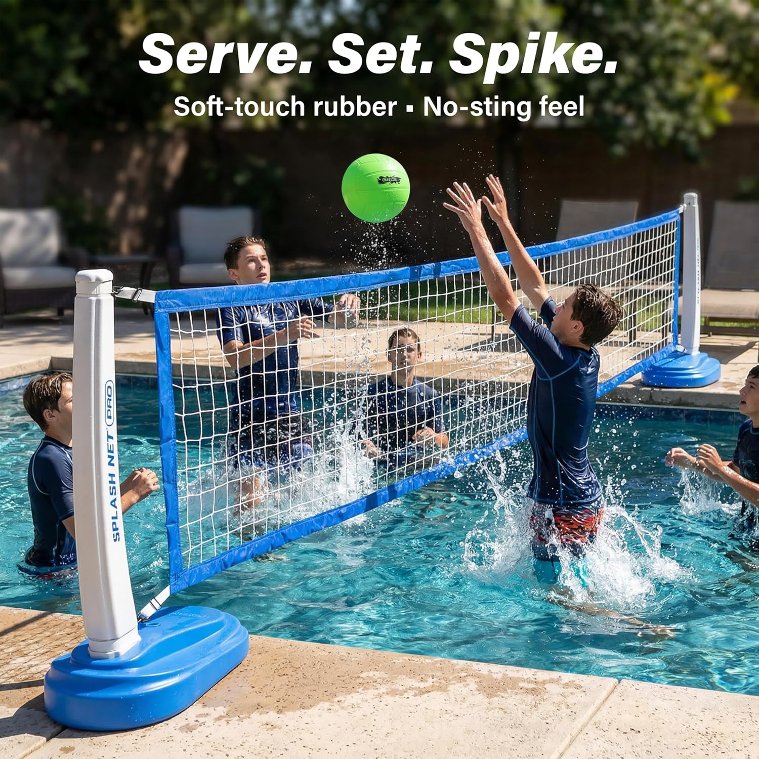 GoSports Water Volleyball 3 Pack Great for Swimming Pools or Lawn Volleyball Games(Green Volleyballs – 3 Pack)