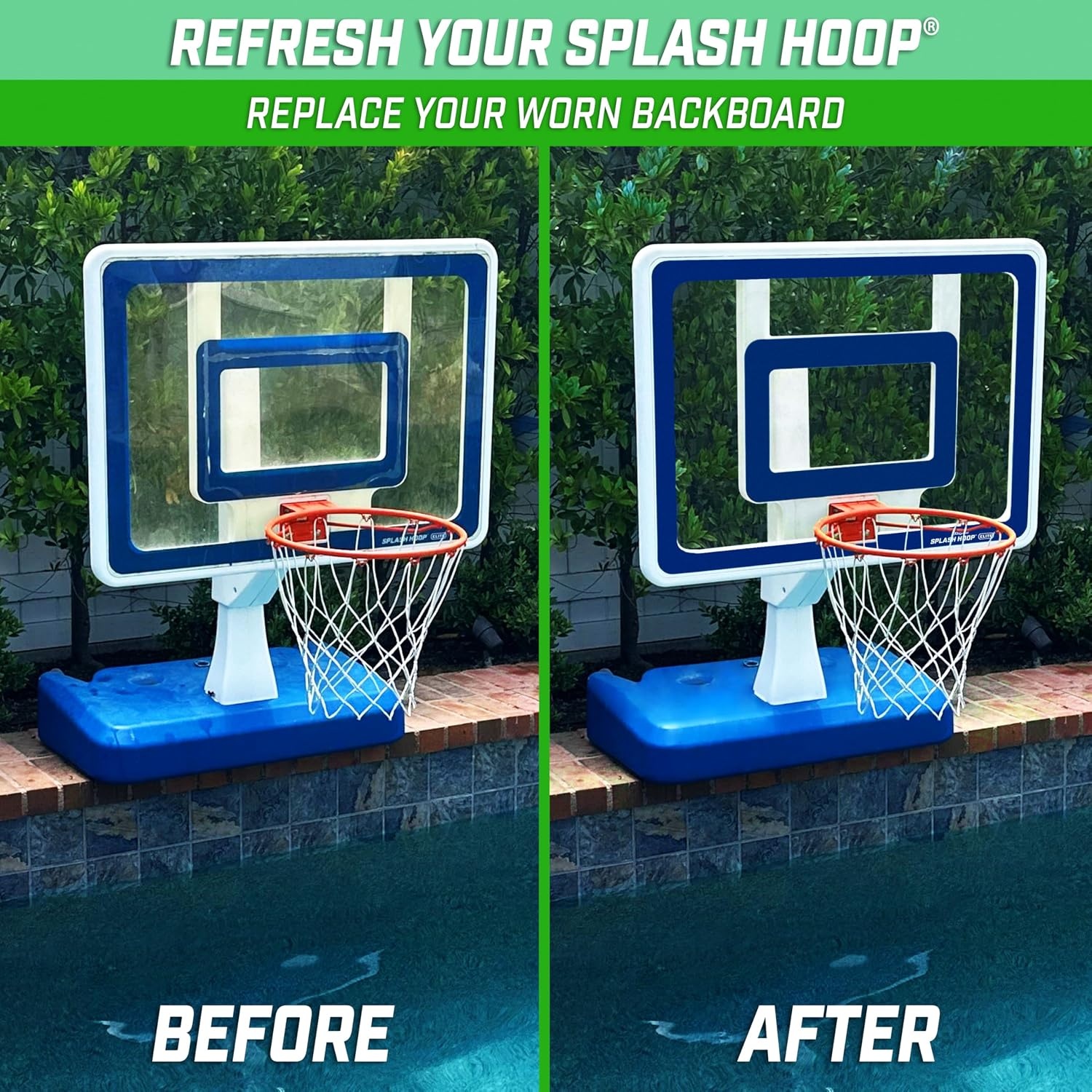 GoSports Replacement Backboard or Rim Bundle Splash Hoop Elite Pool Hoop