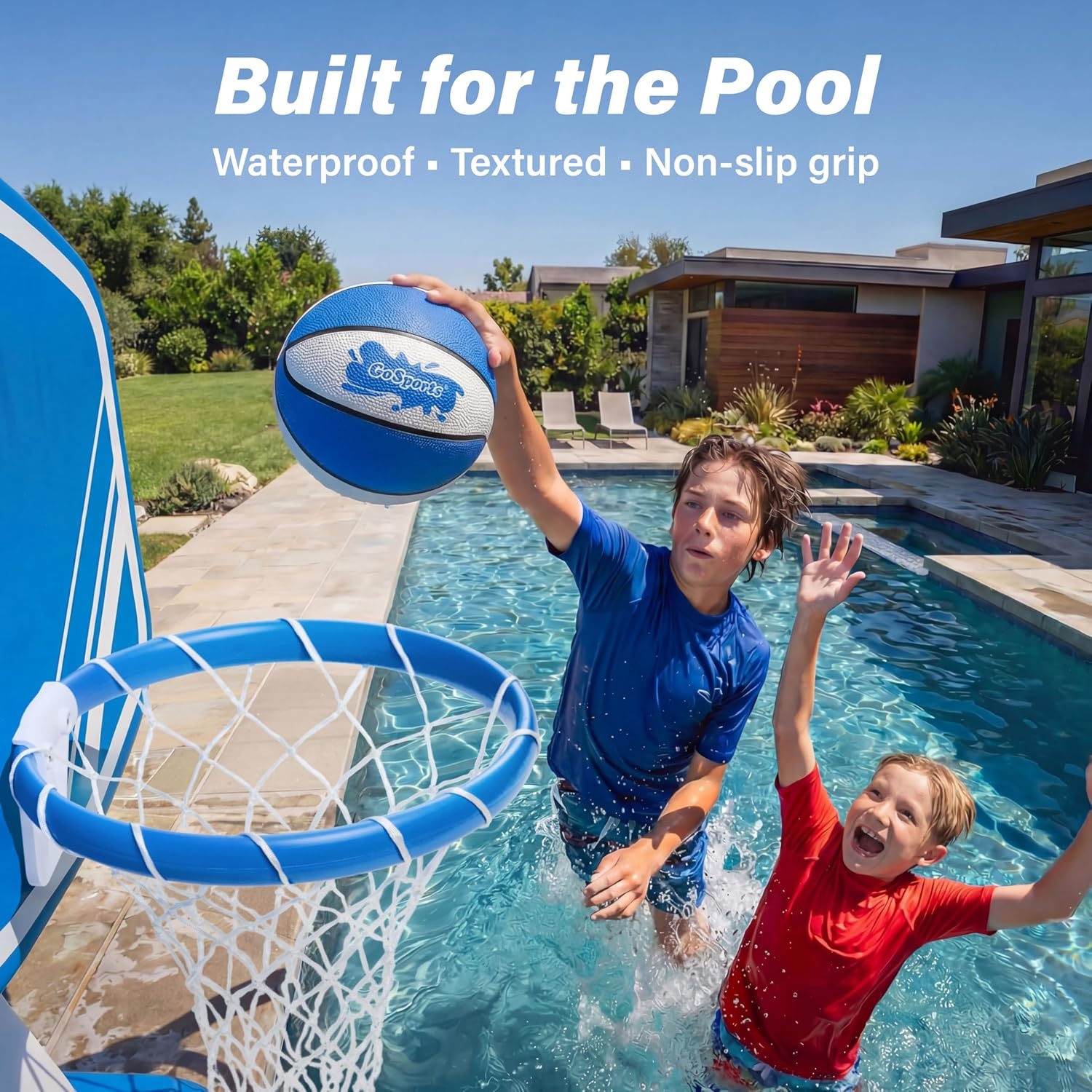 GoSports Water Basketballs 2 Pack – Choose Between Size 3 and Size 6, Great for Swimming Pool Basketball Hoops(Royal Blue Size 3 (7″ D))