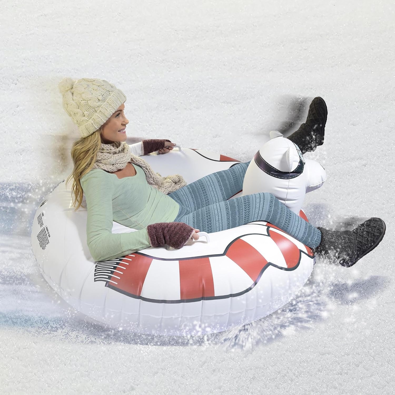 GoFloats Winter Snow Tube – Inflatable Sled for Kids and Adults (Choose from Unicorn, Disney’s Frozen, Ice Dragon, Polar Bear, Penguin, Flamingo)