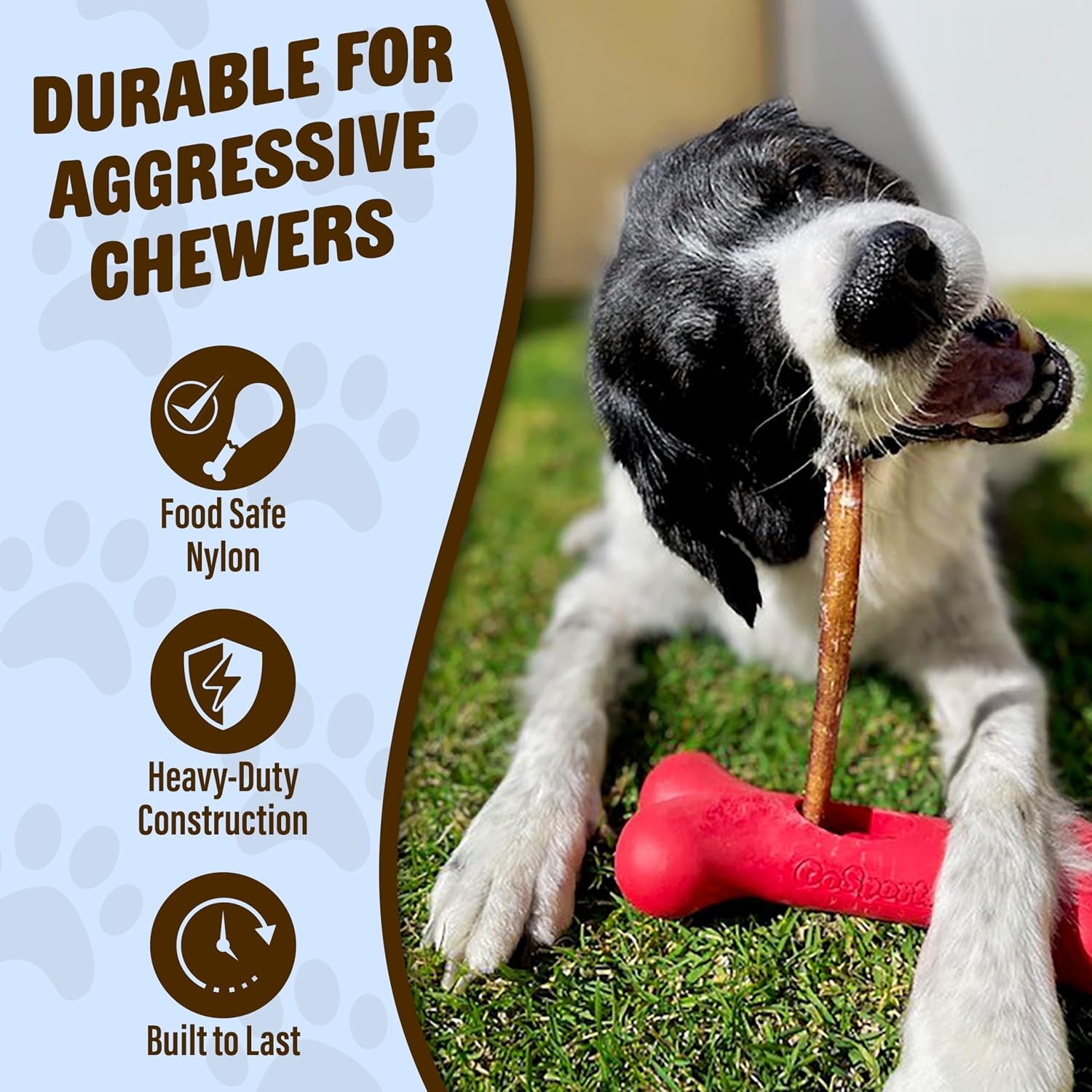 GoSports Chew Champ Bully Stick Holder for Dogs – Securely Holds Bully Sticks to Help Prevent Choking – 6 Inch Size(Large – Dogs 30+ Pounds)